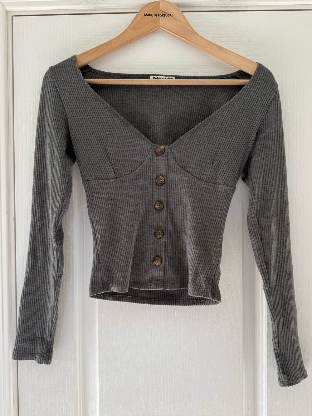 Reformation Ribbed Long Sleeve - Picture 1 of 6